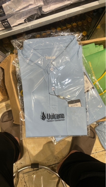 Áo thun xanh dương M VUCANO