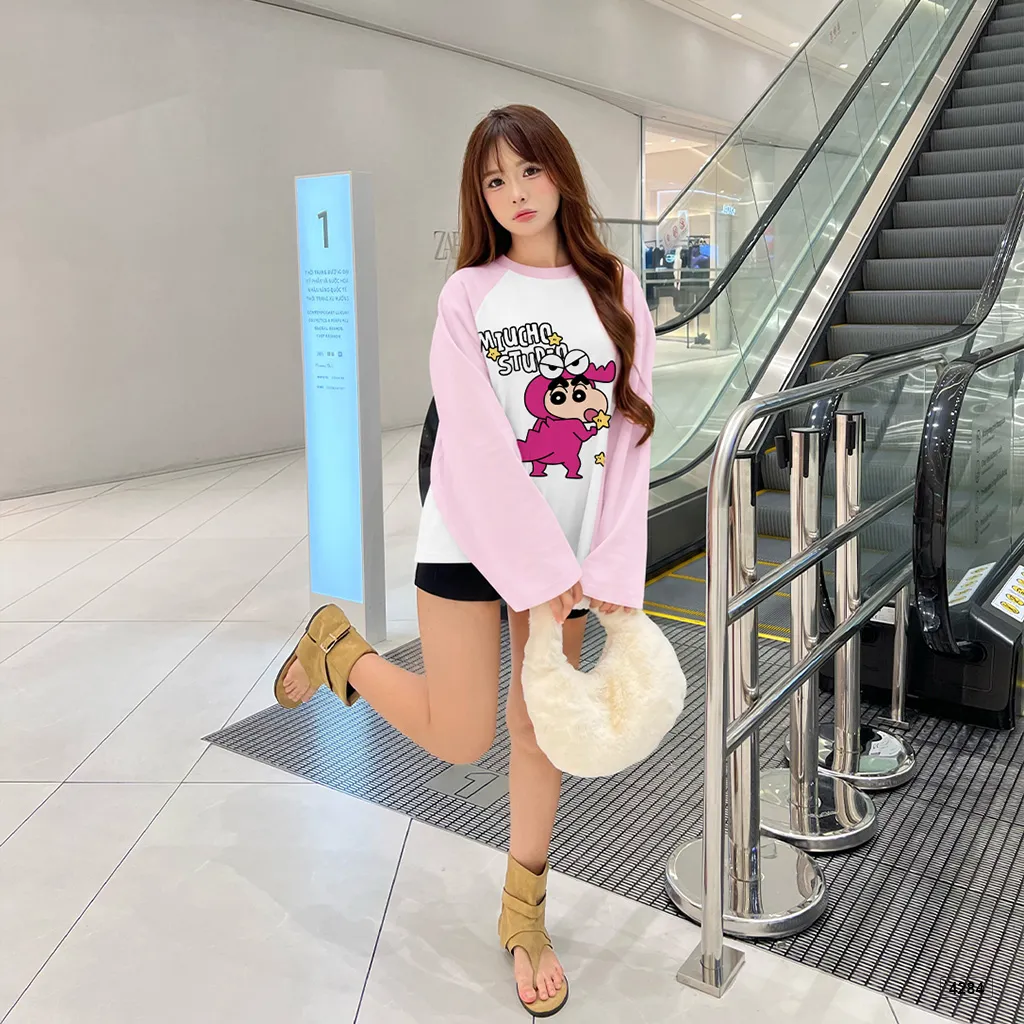 Áo thun tay dài unisex form boxy phối cổ tay Miucho 4284_thumbnail_5