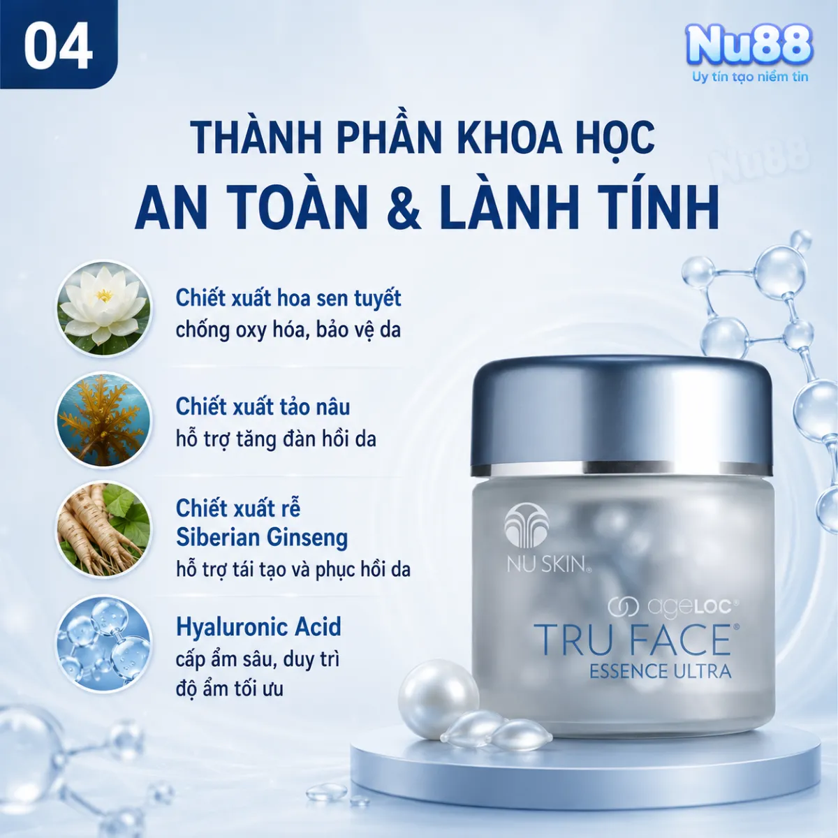 Tinh chất tạo độ săn chắc cho da ageLOC Tru Face Essence Ultra (60 viên)_thumbnail_6