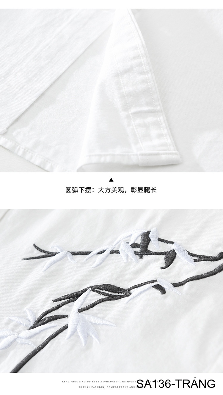 SA136 - Áo Sơ Mi Nam Tay Dài Phong Cách Trung Hoa Thêu Hoa Tinh Tế - Chất Cotton Mềm Mại_thumbnail_8
