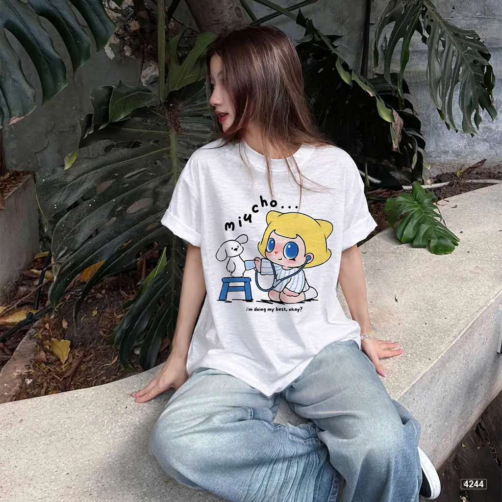 Áo thun nữ form boxy chất vải thoáng mát Cartoon Miucho 4244_thumbnail_6