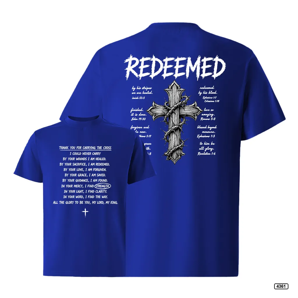 Áo thun nam form rộng Redeemed Cross Teeprint 4361_thumbnail_16