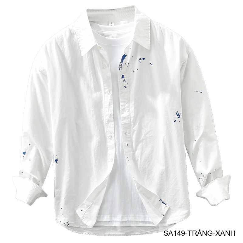 SA149 - Áo sơ mi nam dài tay phong cách Nhật Bản, chất cotton 100%, họa tiết sơn mài trẻ trung, form regular_thumbnail_4