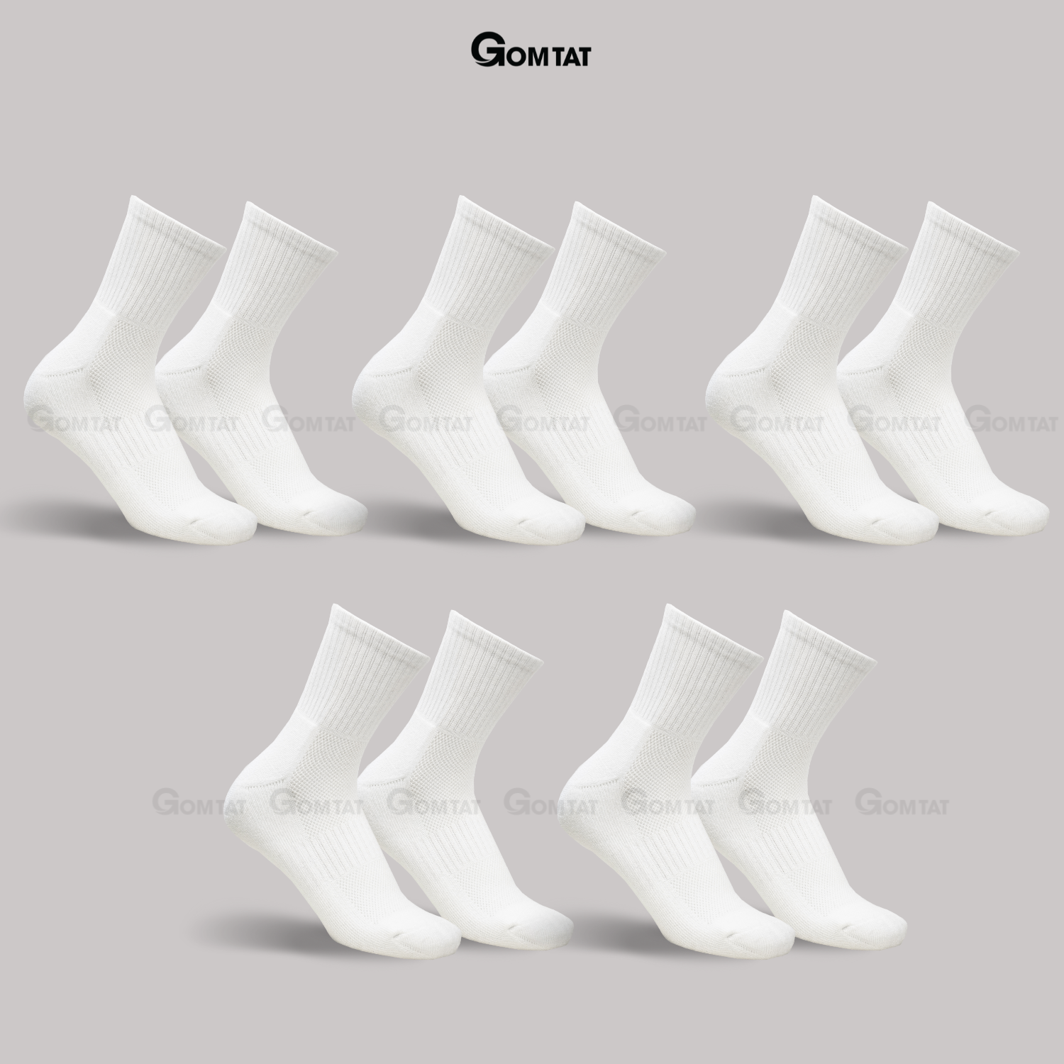 Combo tất cổ cao, cổ trung nam nữ GOMTAT, chất liệu cotton đệm xù êm chân - TATXU-TRON_thumbnail_14