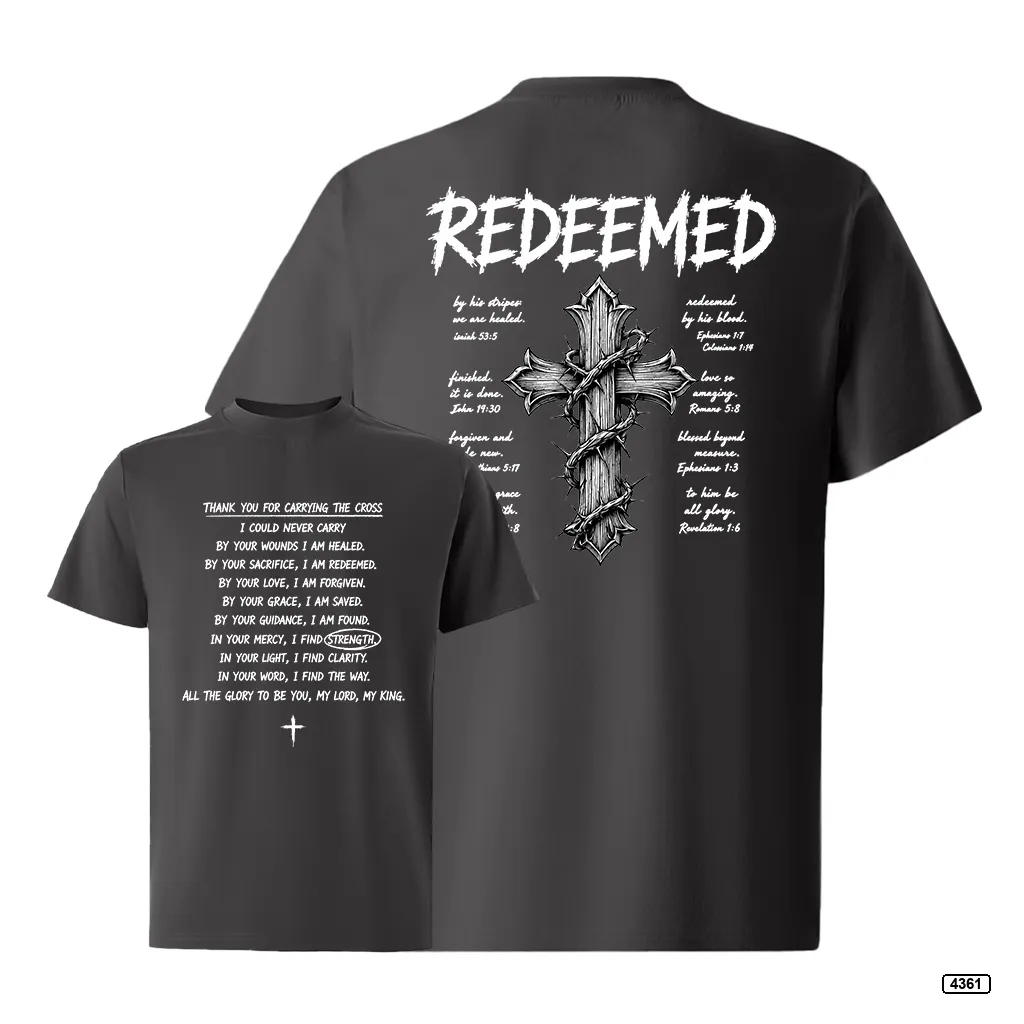 Áo thun nam form rộng Redeemed Cross Teeprint 4361_thumbnail_13
