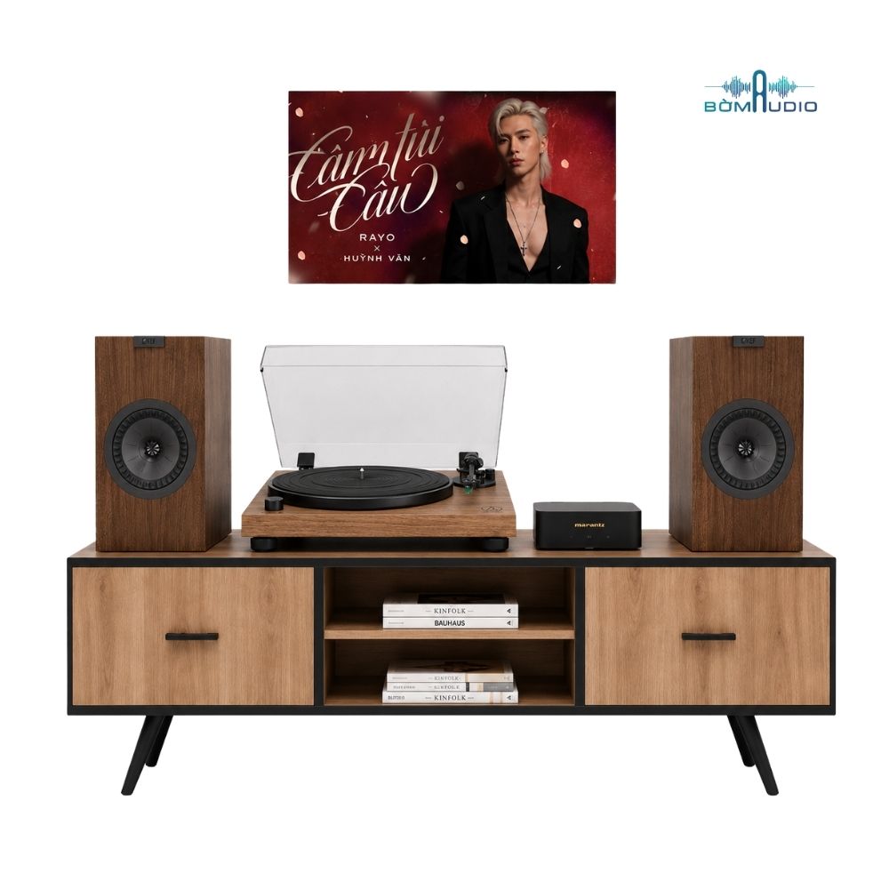 Combo Amply MARANTZ MODEL M1 + Mâm Than AUDIO-TECHNICA AT-LPW40WN + Loa Bookshelf KEF Q3 META - MAK1