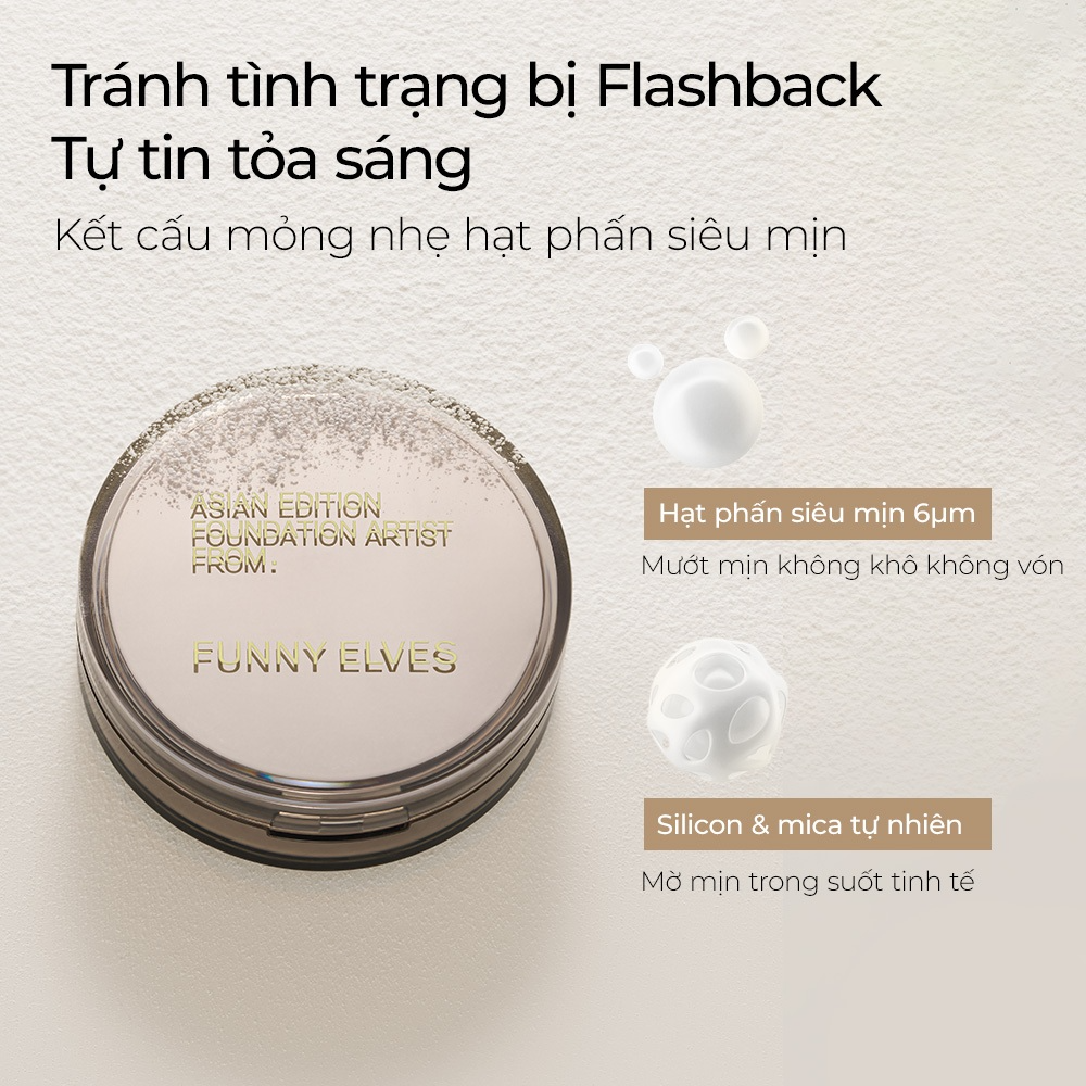 [FUNNY ELVES] Phấn phủ bột Funny Elves Thanh Sương kiềm dầu mỏng mịn