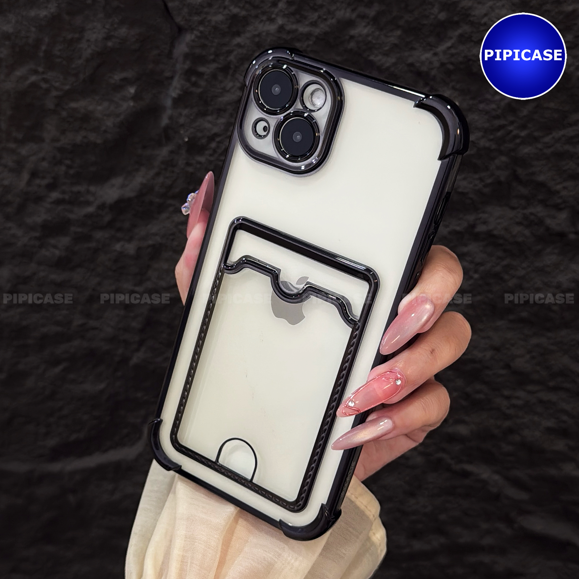 Ốp Lưng iPhone 14 Plus - Ốp Thẻ - Đen