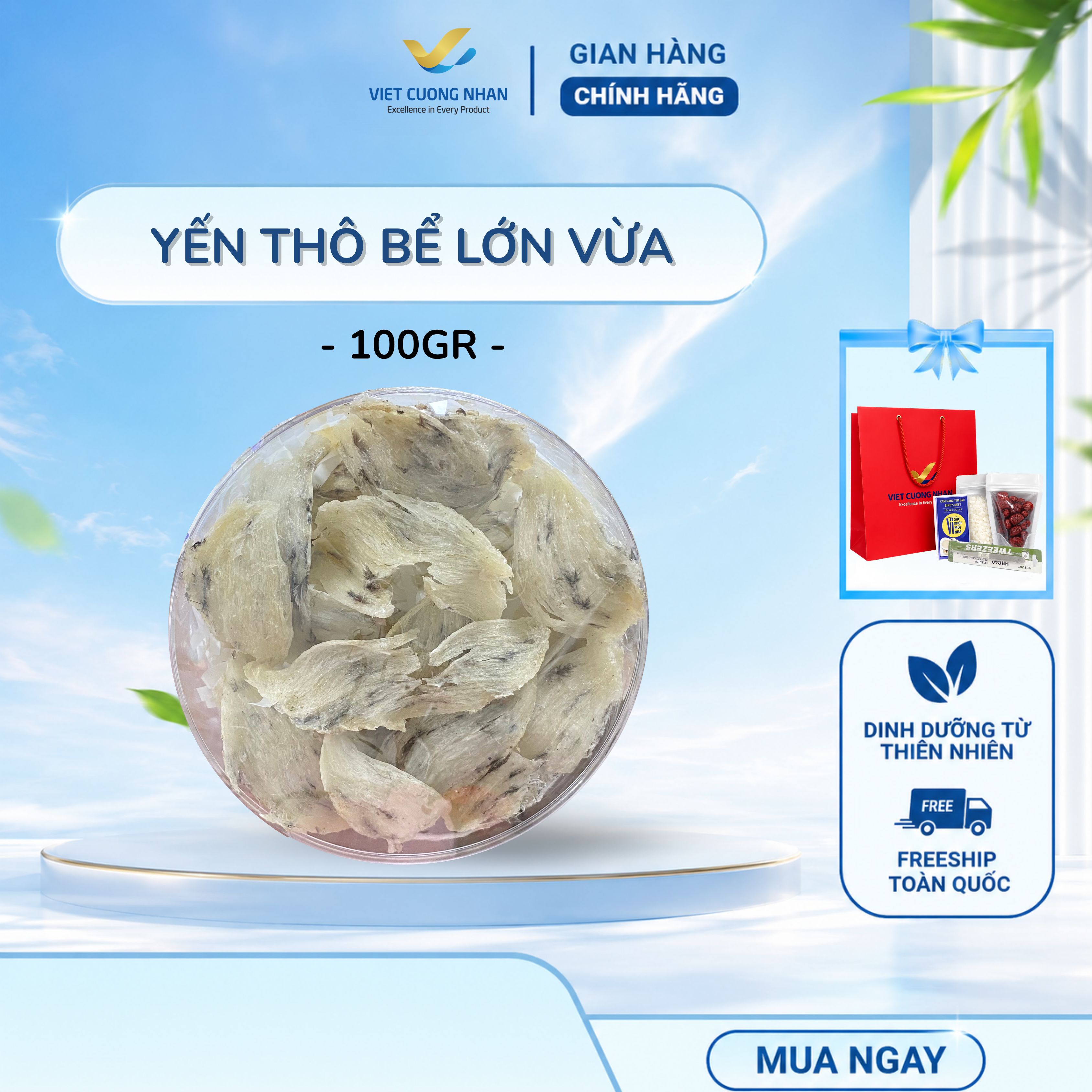[T24] YẾN THÔ BỂ LỚN VỪA- HỘP 100GR