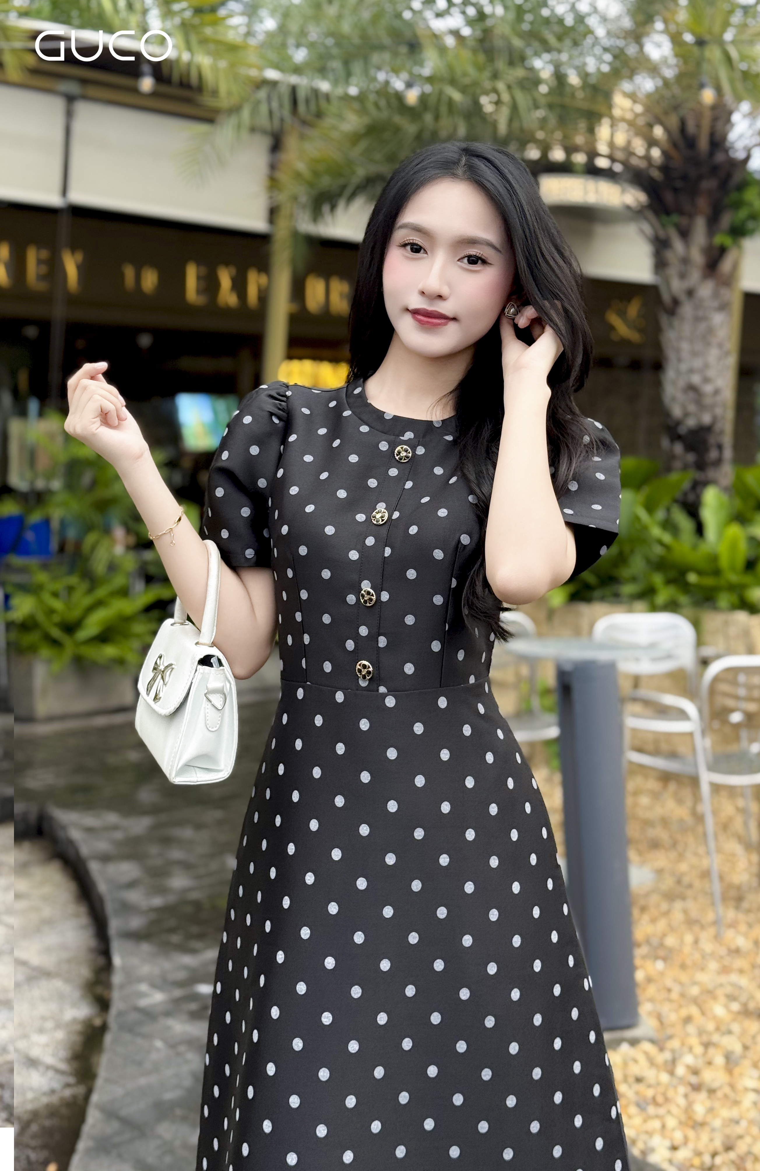 ĐẦM CHẤM BI ĐEN CỔ TRÒN - ĐEN_thumbnail_2