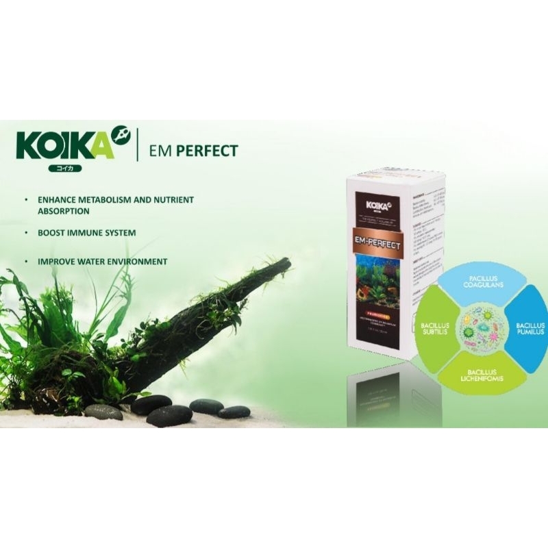 KOIKA Probiotics water treatment for aquarium fish, shrimp, and plants EM-PERFECT 30ml_thumbnail_1