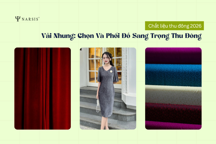 Vải Nhung Là Gì? Cách Chọn Và Phối Đồ Sang Trọng Thu Đông 2026