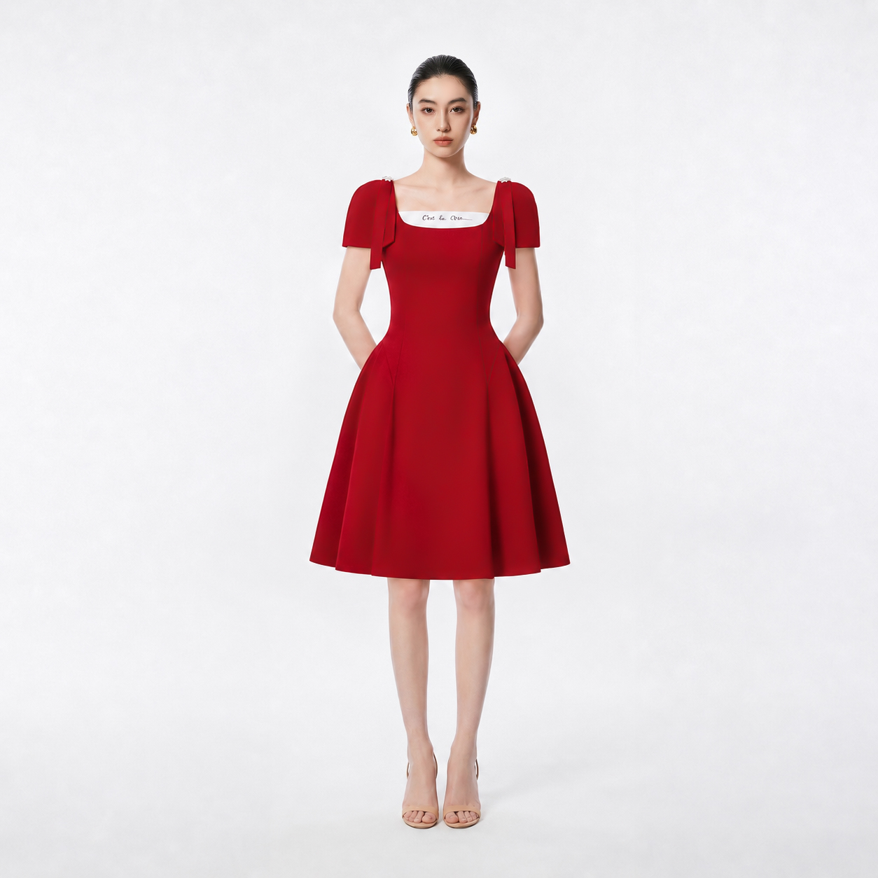 RED LINDSEY DRESS