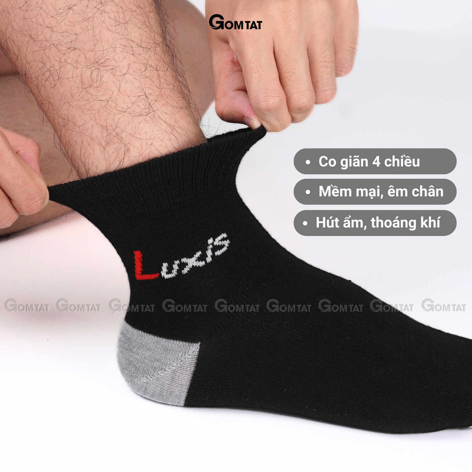 Tất cổ cao nam nữ GOMTAT cotton mềm mịn thoáng khí - LUX-S06-CB5_thumbnail_7