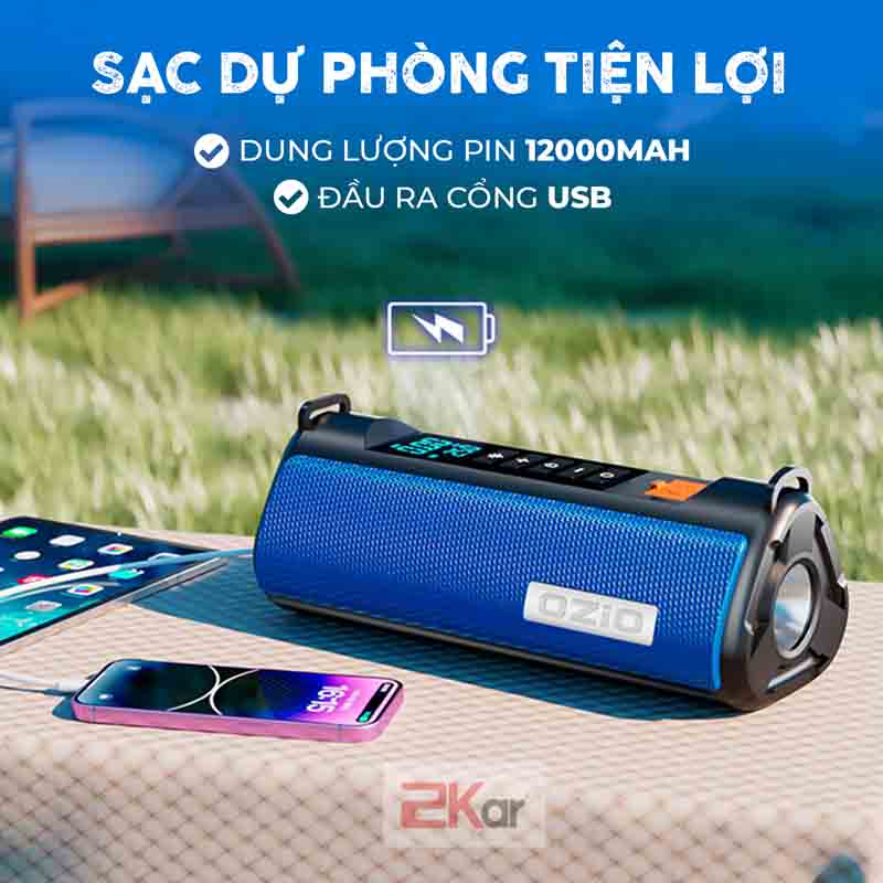 Máy Bơm Lốp Kiêm Kích Bình 4in1 Ozio 12.000mAh Chính Hãng, Giá Tốt_thumbnail_3