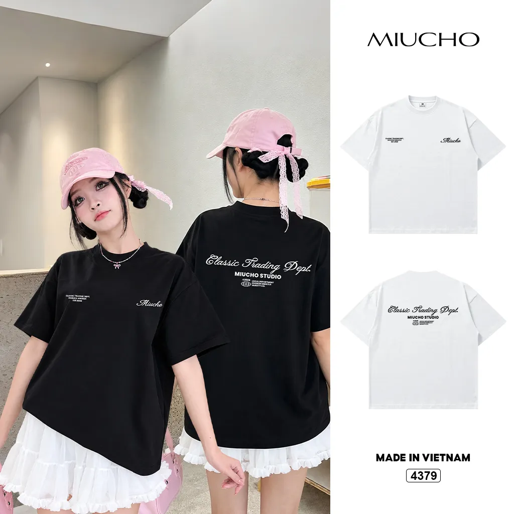 Áo thun unisex classic trading dept form boxy Miucho 4379