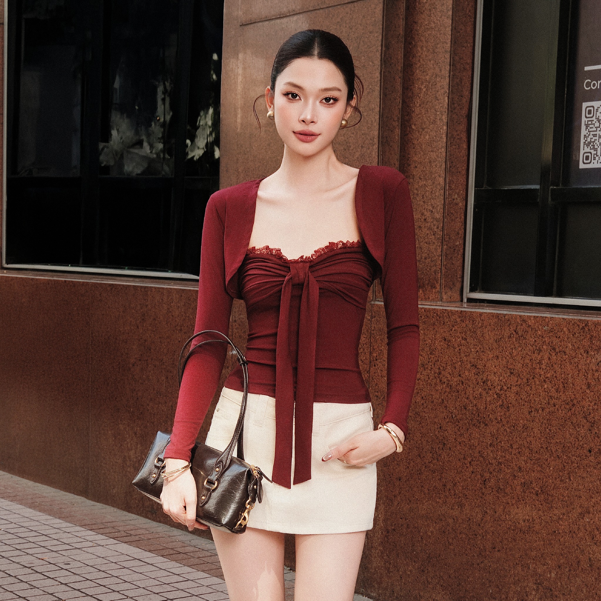 Quần Váy Jean Ngắn KAYLIN Rina Mini Skort