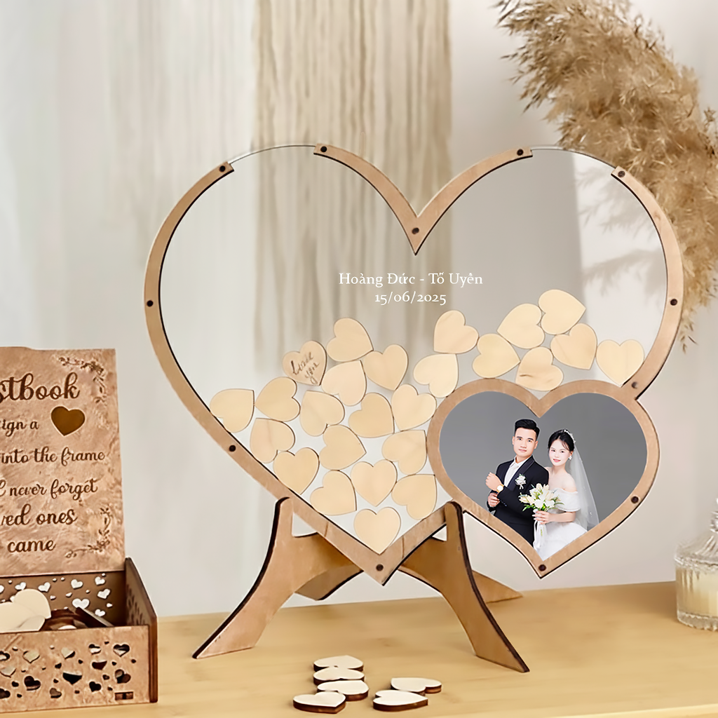 Tranh Thả Gỗ Đám Cưới, Sự Kiện, Công Ty, Sinh Nhật (Đủ phụ kiện) - Size tính theo chiều ngang_thumbnail_18