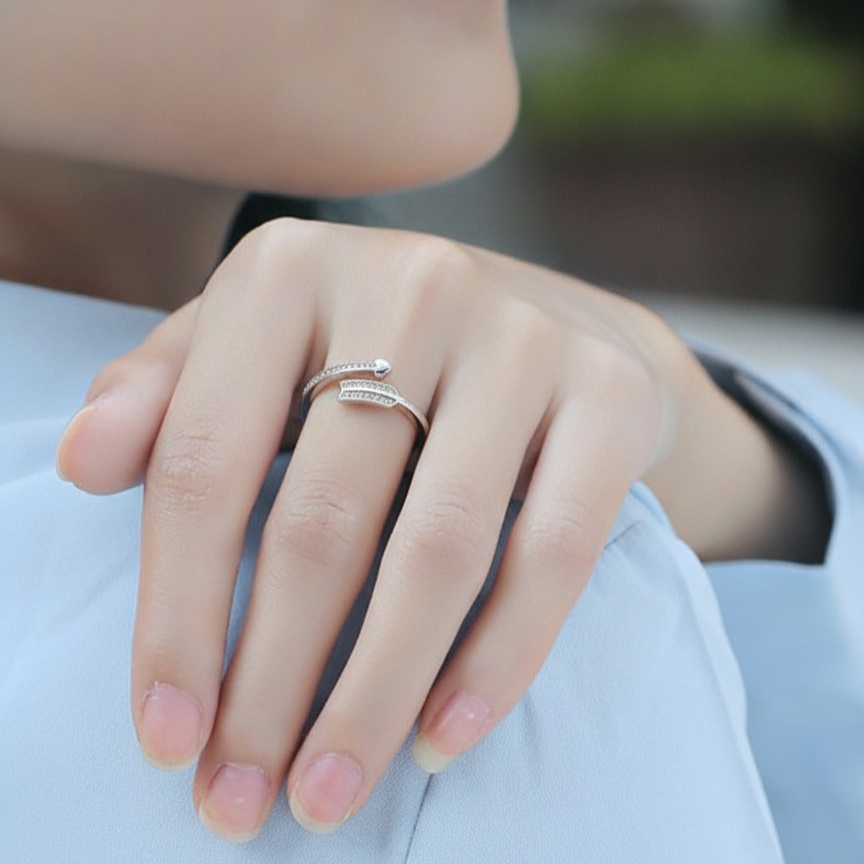 Nhẫn Bạc Nữ Hình Mũi Tên S925 Cá Tính & Độc Đáo NNS011_thumbnail_1