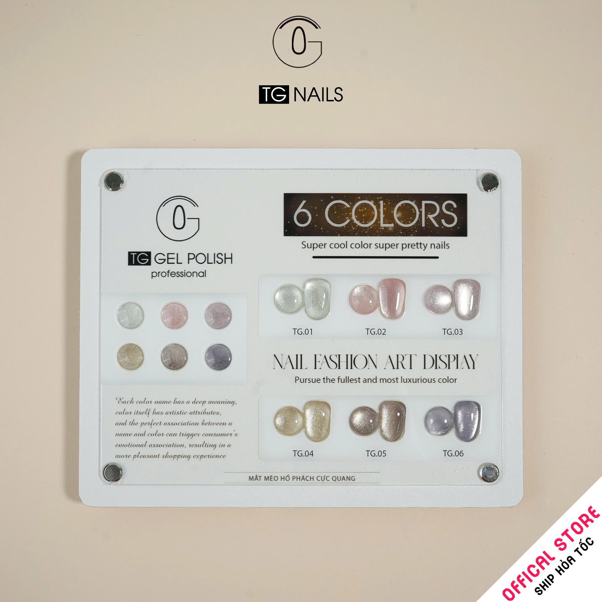 Combo 6 màu Mắt mèo ánh sao TG Nails kèm bảng màu_thumbnail_1