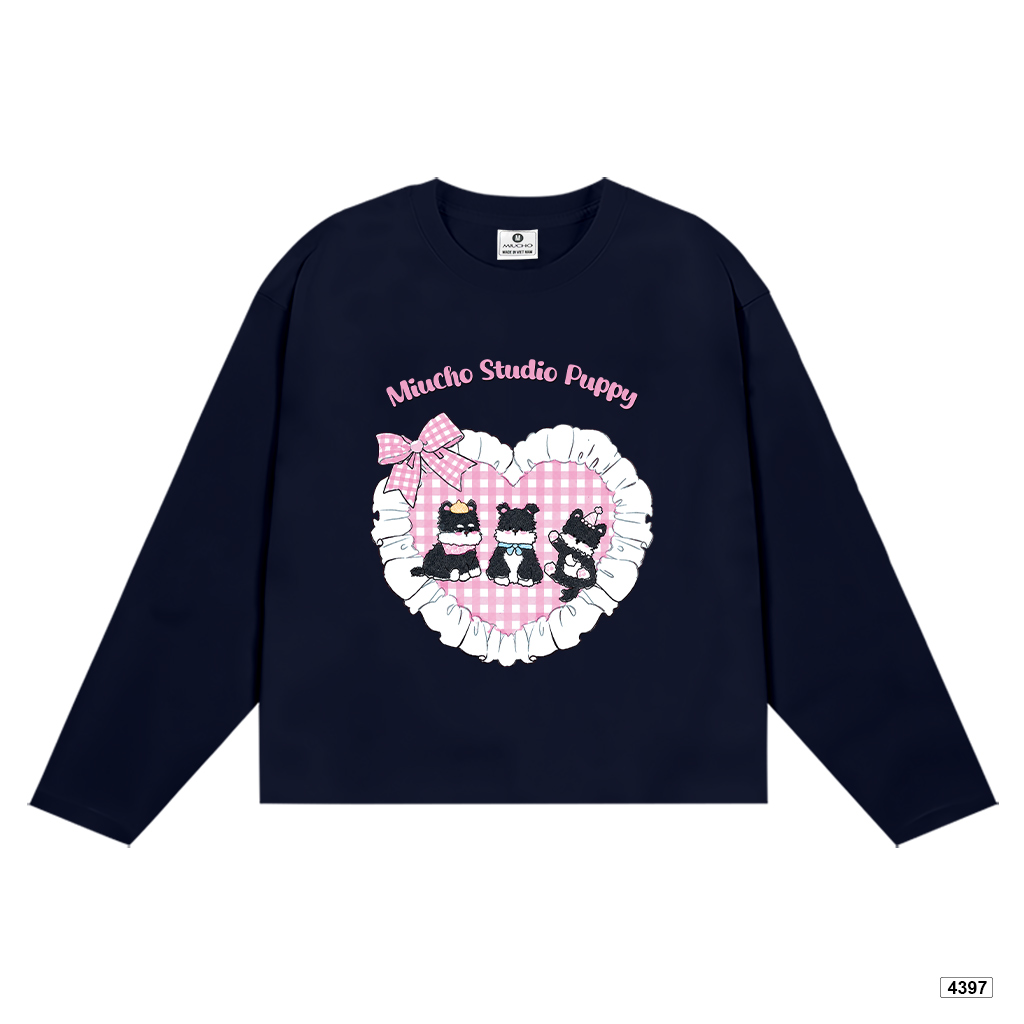 Áo thun tay dài nữ puppy love form boxy Miucho 4397_thumbnail_9