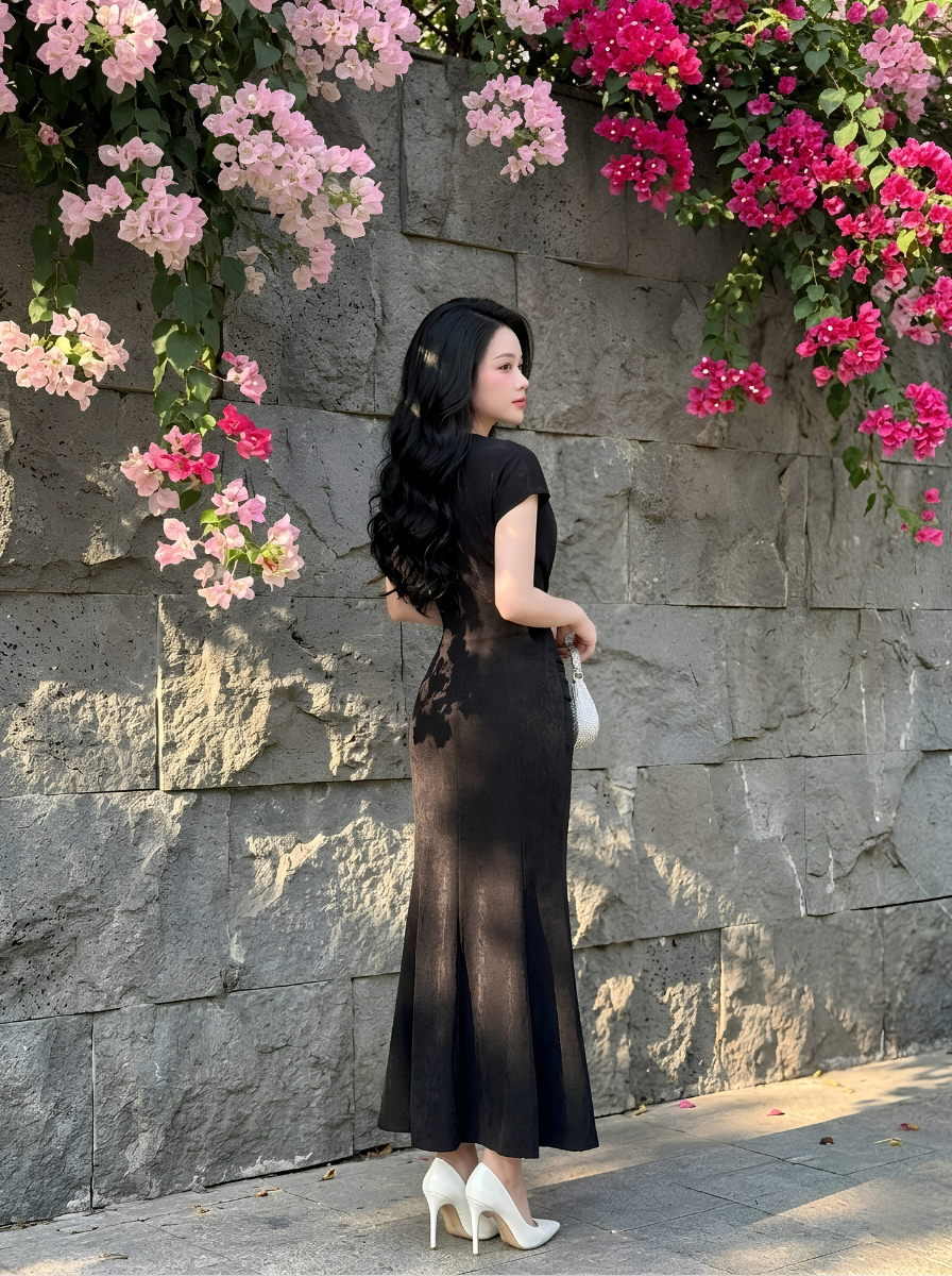 G62 - Đầm Cổ Yếm Nhũ Ánh Kim Cao Cấp_thumbnail_2