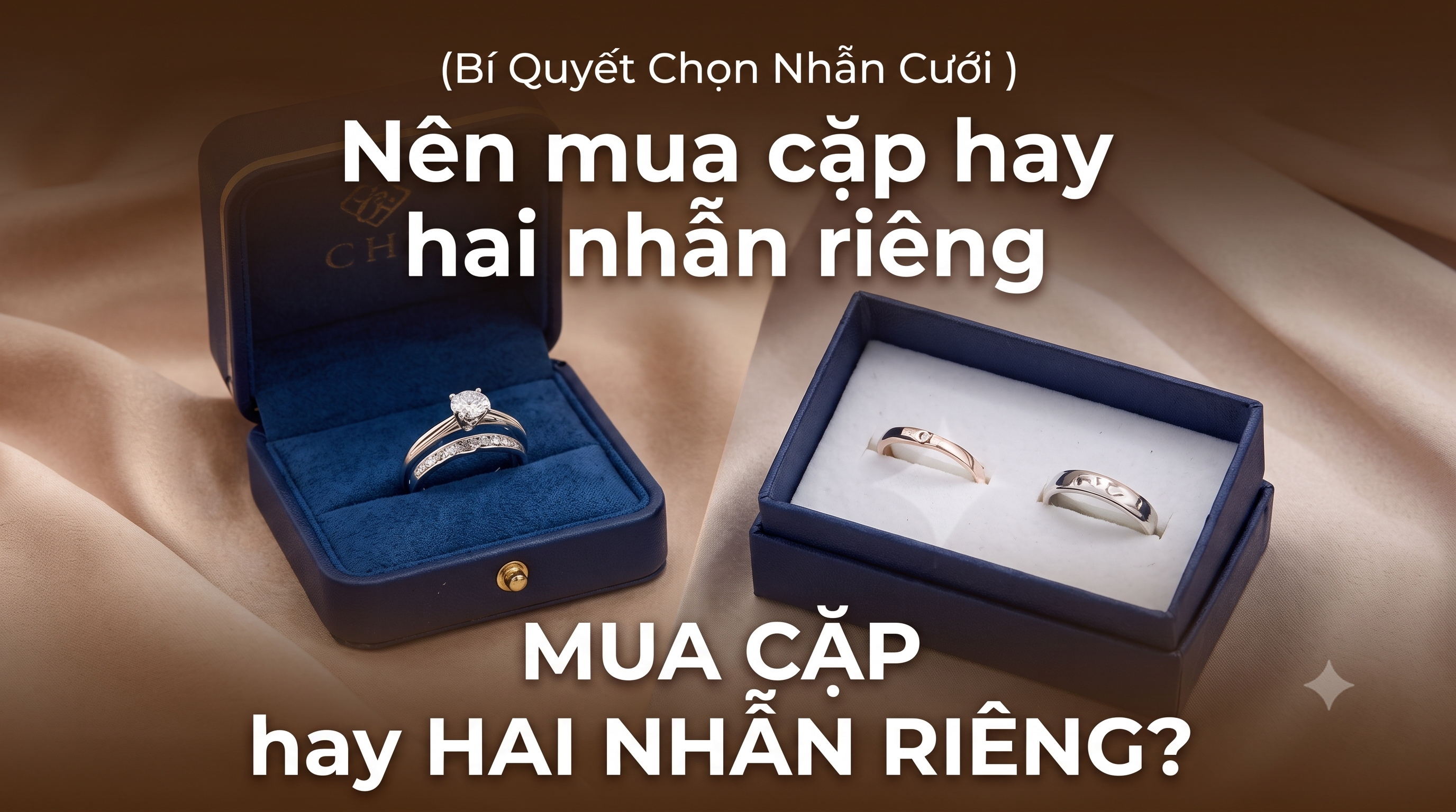 Nên Mua Cặp Nhẫn Cưới Hay Hai Nhẫn Riêng? Lời Khuyên Thật Lòng