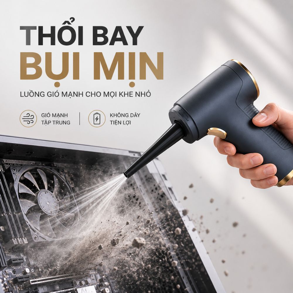 Máy Hút Thổi Bụi Không Dây Kachi MK367 kèm phụ kiện hút bụi