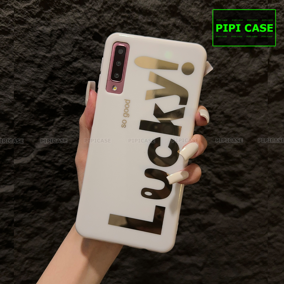 Ốp Lưng Samsung A7 2018 - Lucky - Trắng