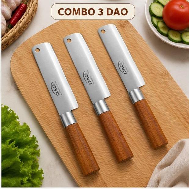 Dao Thái Lan 13cm Thép Trắng Không Gỉ Siêu Bén Cán Gỗ Chất Lượng Cao Rèn Thủ Công Độ Sắc Bén Vượt Trội Phù Hợp Nhiều Mục Đích Sử Dụng_thumbnail_2