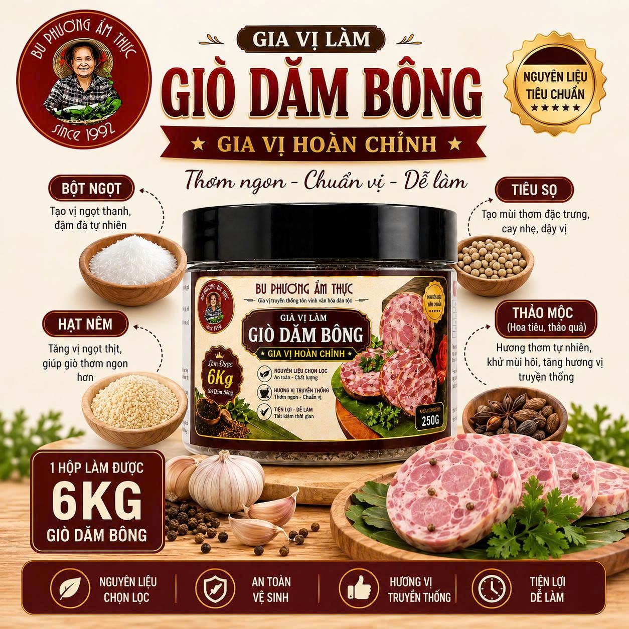 Gia Vị Làm Giò Dăm Bông Bu Phương 250G – Dùng Cho 6KG Giò - BP54_thumbnail_3