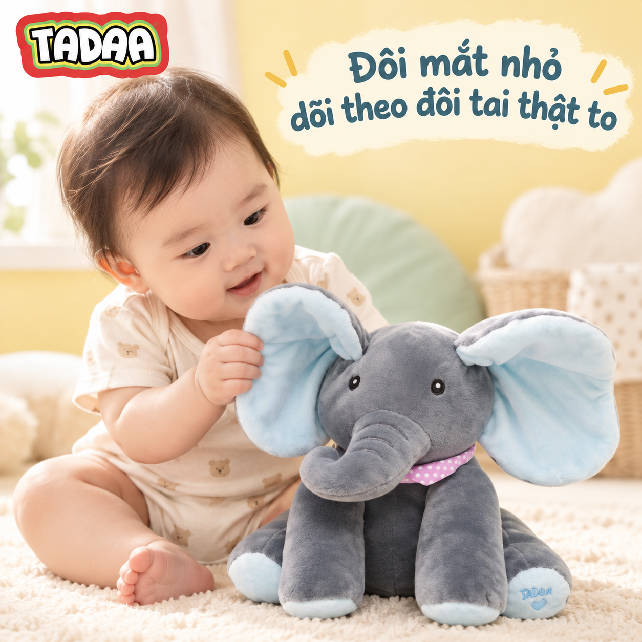 Đồ chơi Voi Ú Òa – Bạn Voi Vui Nhộn – Màu xanh/hồng_thumbnail_0