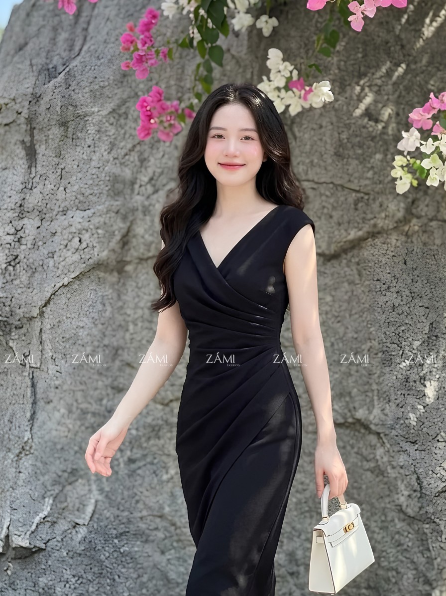 G60 - Váy Body Xếp Ly Eo Thanh Lịch