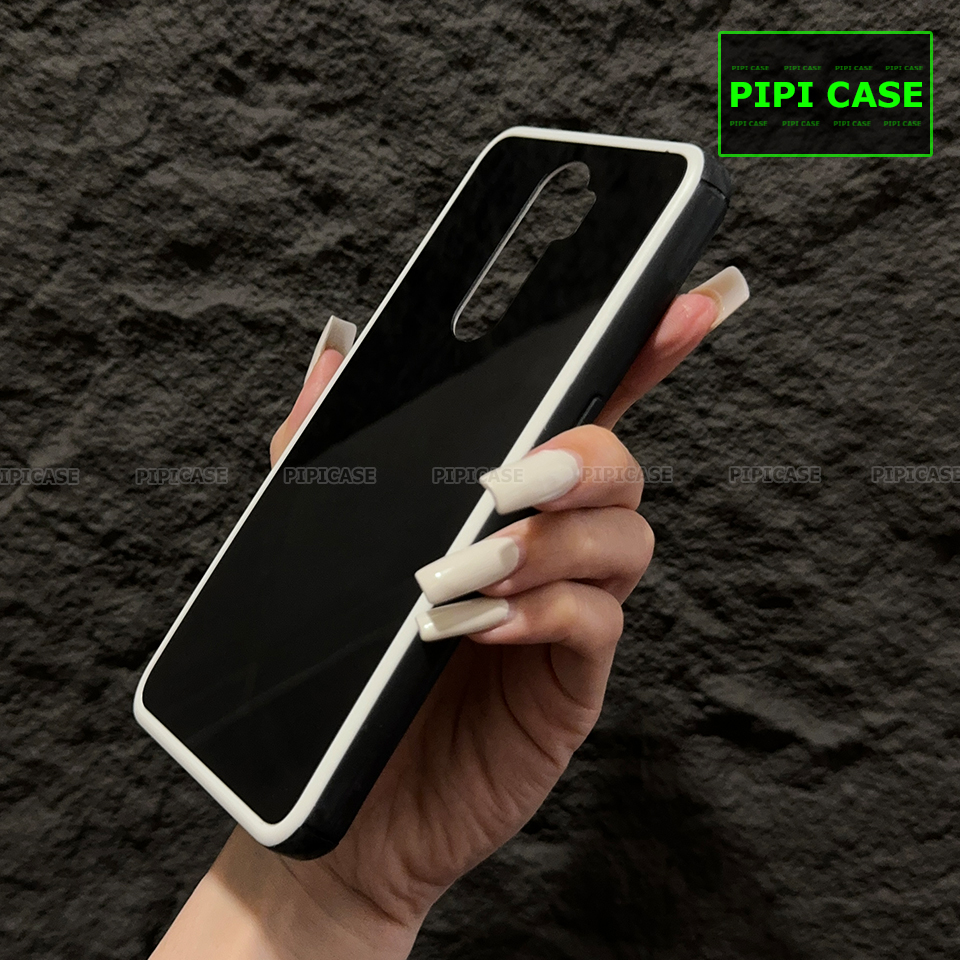Ốp Lưng Oppo A5 2020 / A9 2020 - Kim Cương 6D  - Đen Viền Trắng