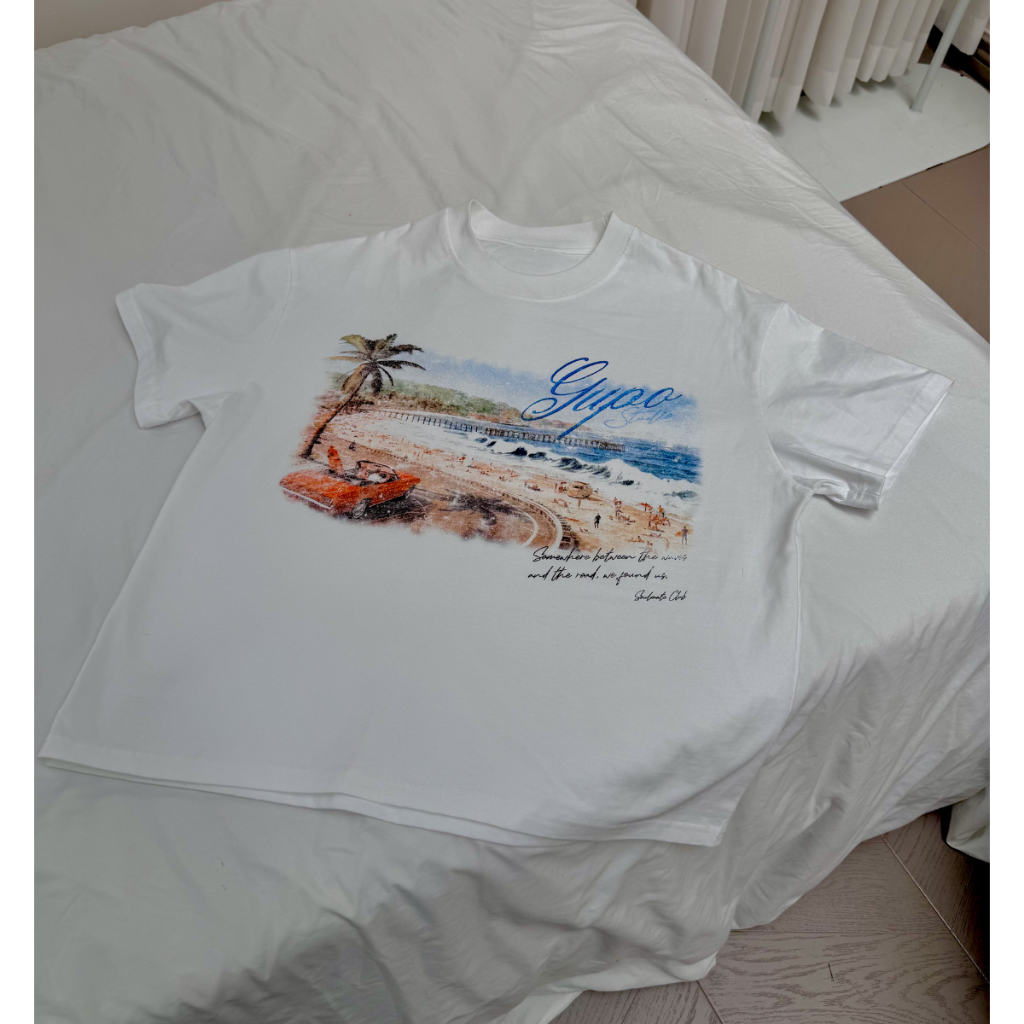 Áo thun Trắng 𝙎𝙪𝙢𝙢𝙚𝙧 𝙑𝙞𝙗𝙚 𝙂𝙐𝙋𝙊 Áo Thun Đi Biển Form Boxy Unisex Local Brand Chính Hãng - ATH01_thumbnail_8