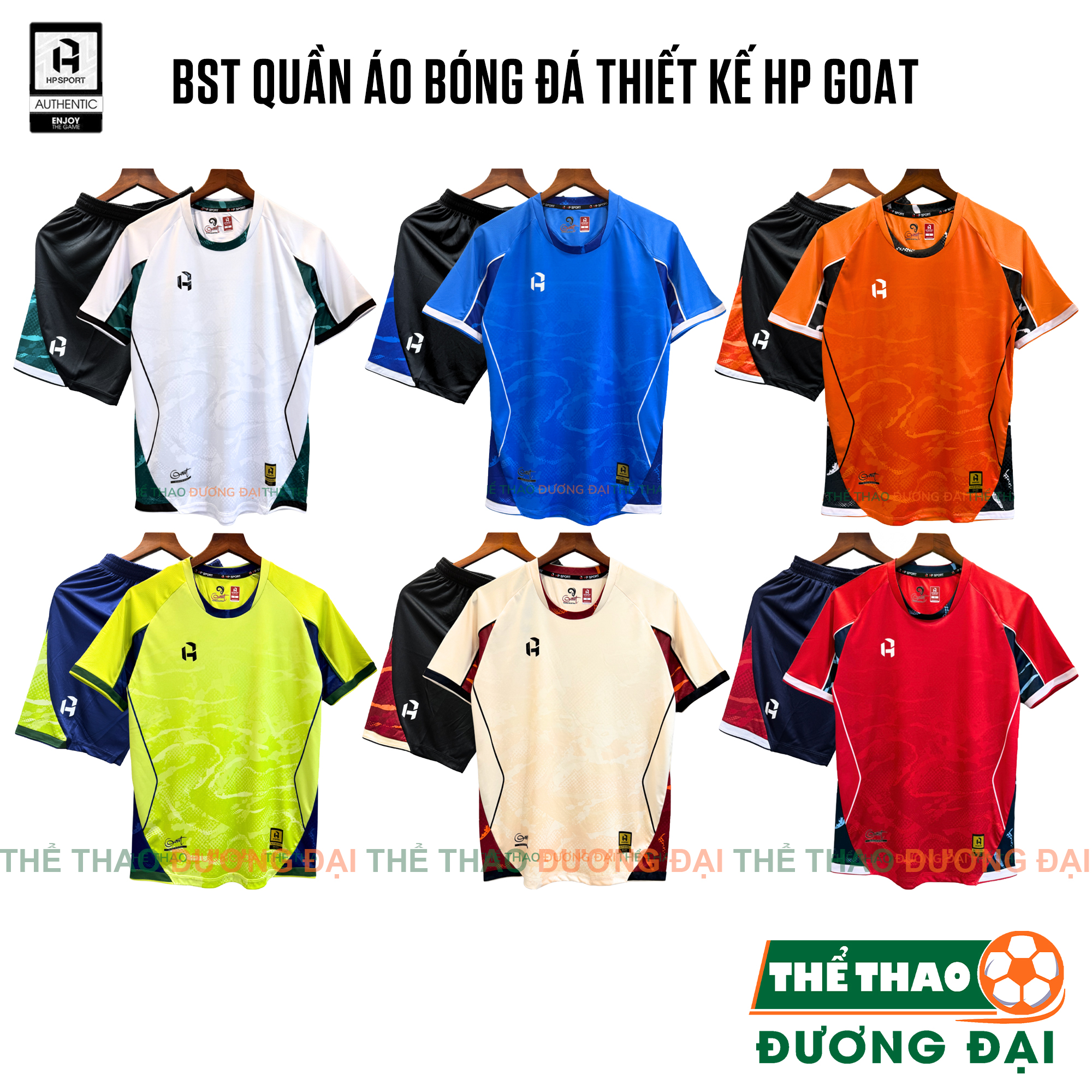 BST Quần Áo Bóng Đá Thiết Kế HP GOAT Thun Mè Cao Cấp Thoáng Khí Thể Thao Đương Đại