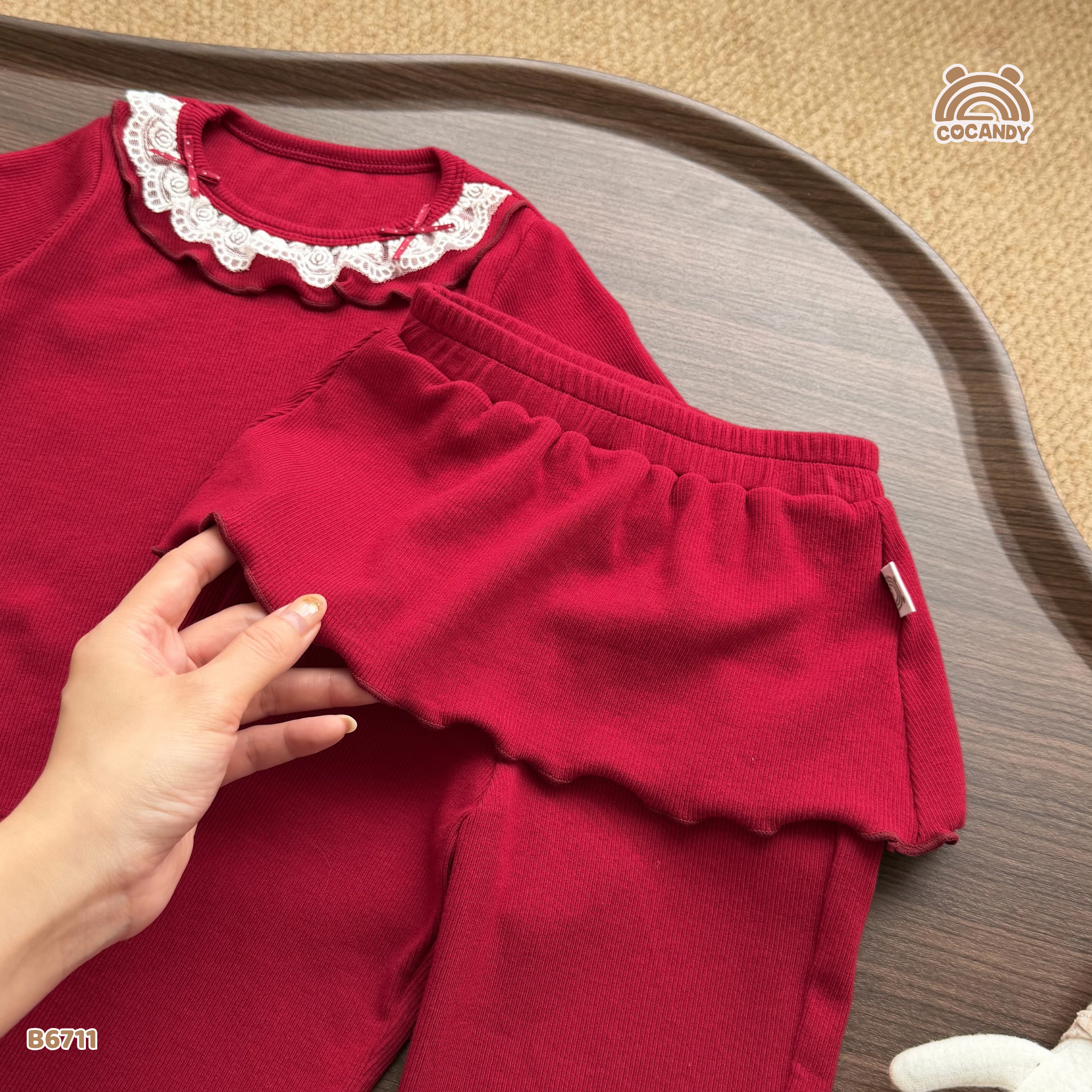 Bộ dài ĐỎ phối vạt quần_thumbnail_7