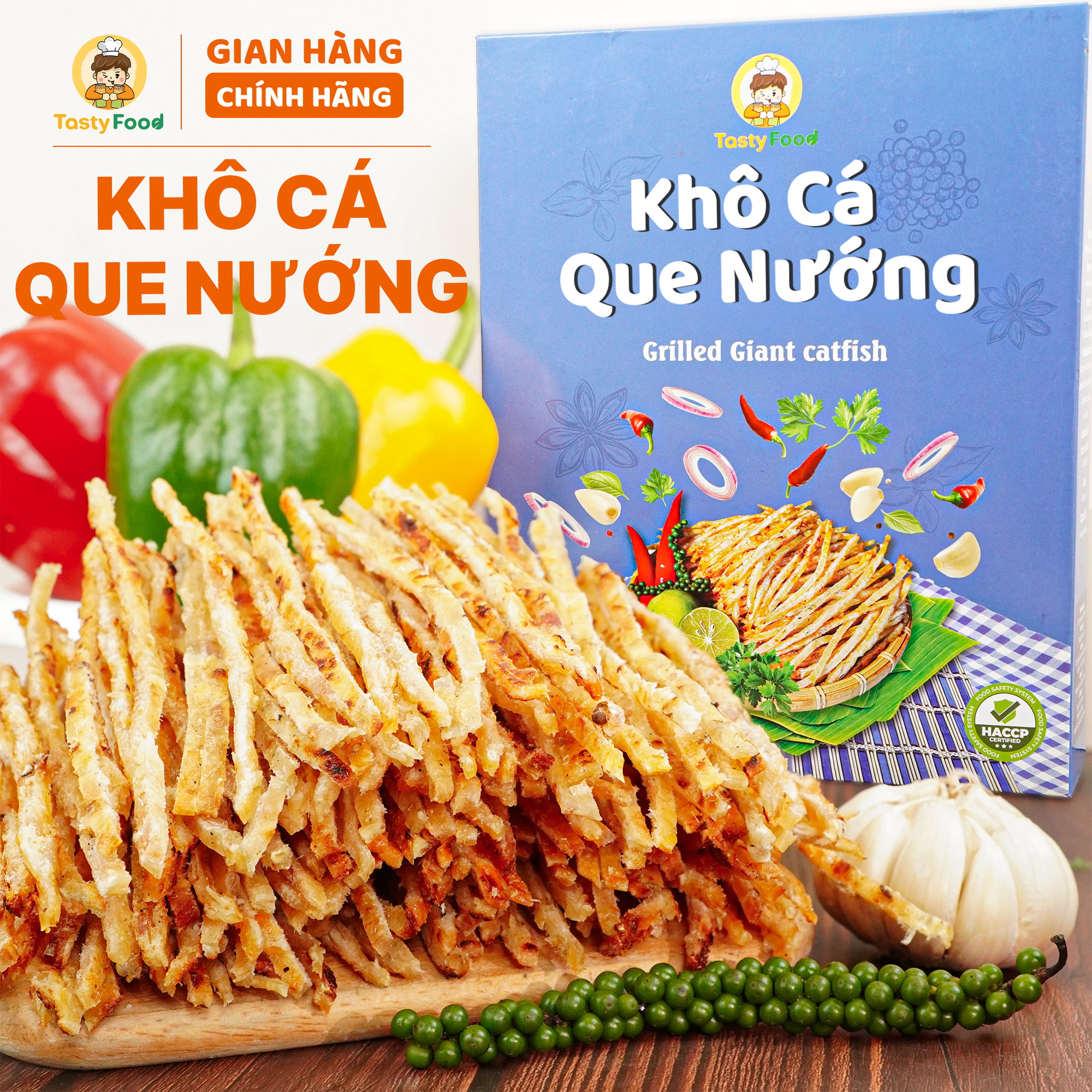 Khô cá thiều que Tasty Food - Hộp giấy 500g
