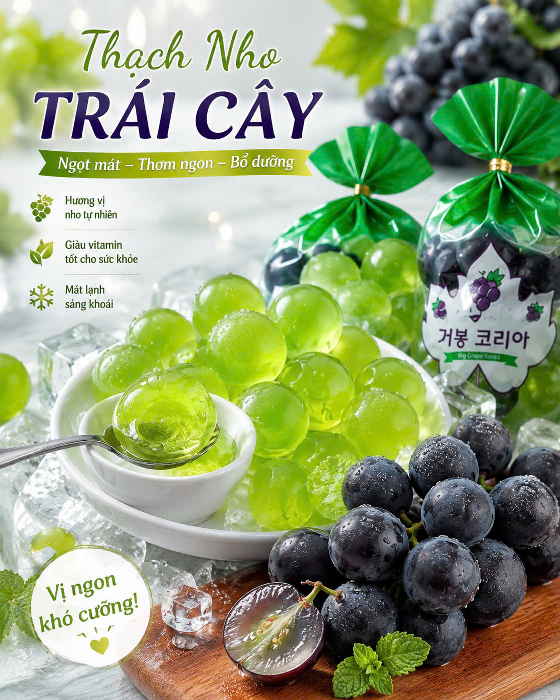 THẠCH NỔ VỊ NHO TRÁI CÂY HÀN QUỐC