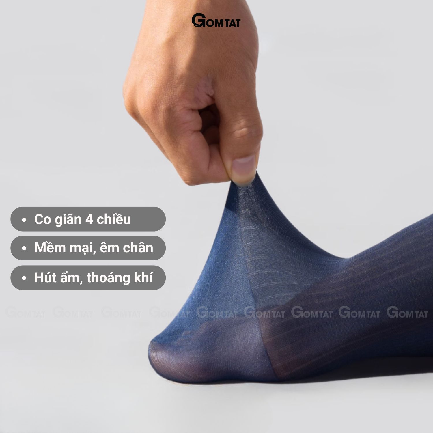 Hộp 5 đôi vớ công sở nam GOMTAT chất nylon cao cấp, họa tiết sọc gân xuyên thấu GEN-A094_thumbnail_3