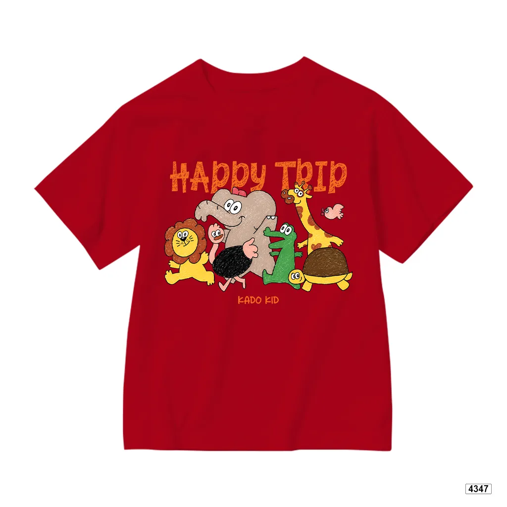 Áo thun bé trai bé gái form rộng Happy Trip Kado 4347_thumbnail_11