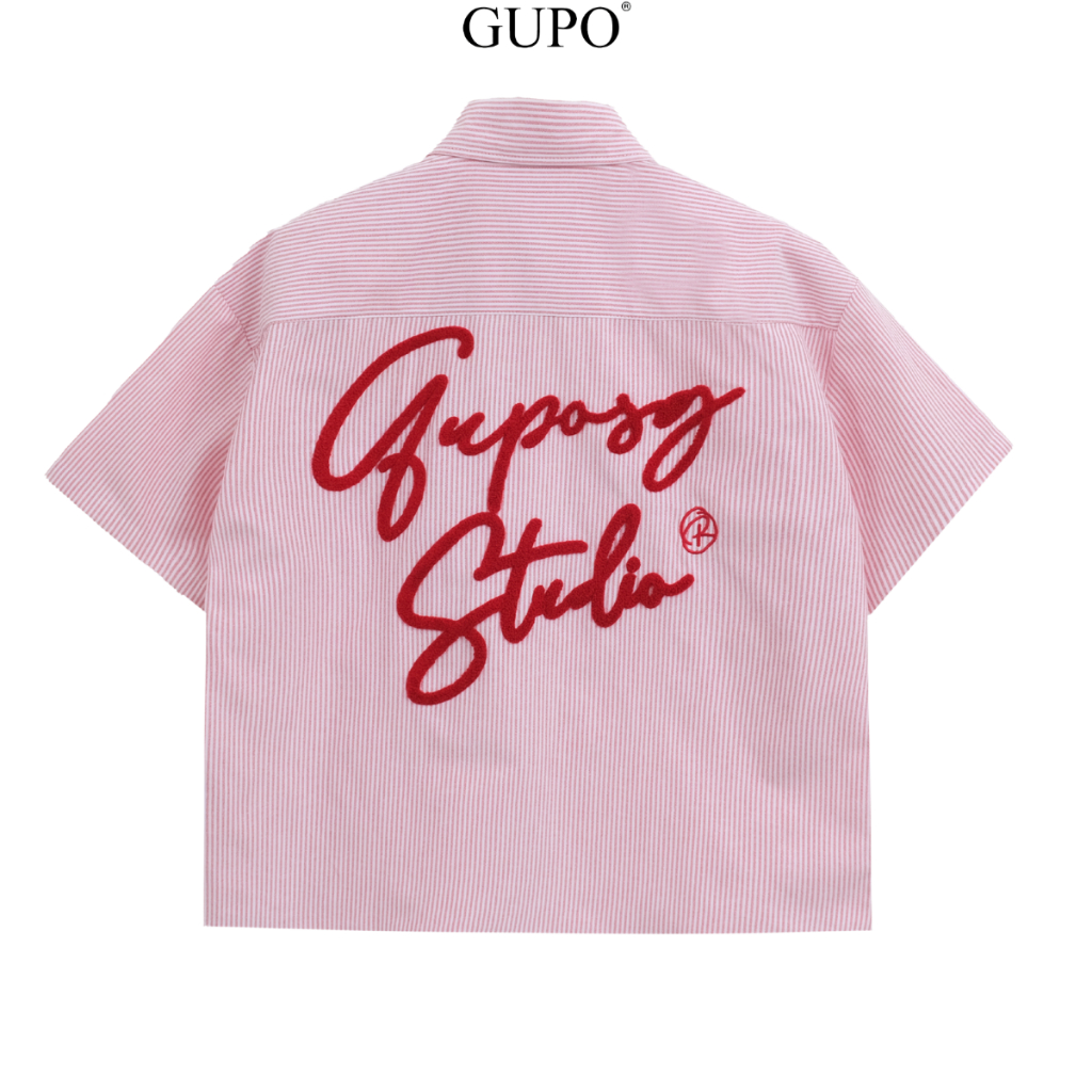 Áo Sơ Mi Boxy Thêu Xù GUPO’sg Studio Vải Oxford Tay Ngắn Nam Nữ Local Brand - TS04_thumbnail_1