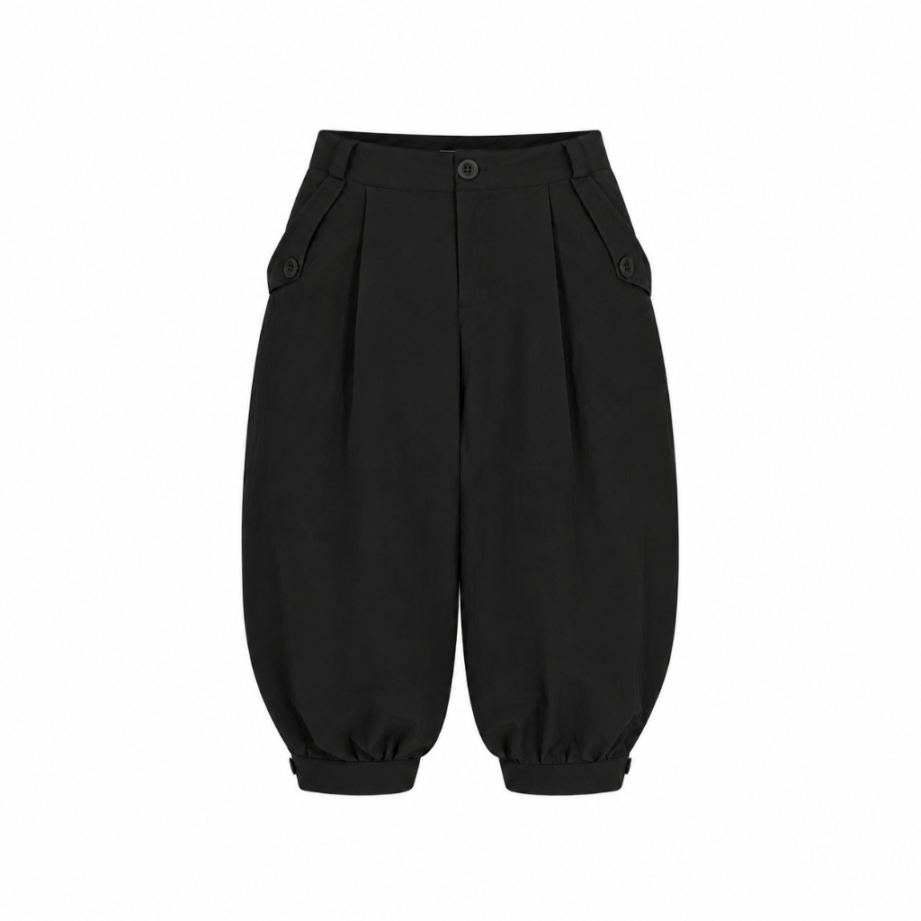Quần Dù Lửng GUPO Form Capri Ống Rộng Bo Gấu Túi Hộp Local Brand - QDL01