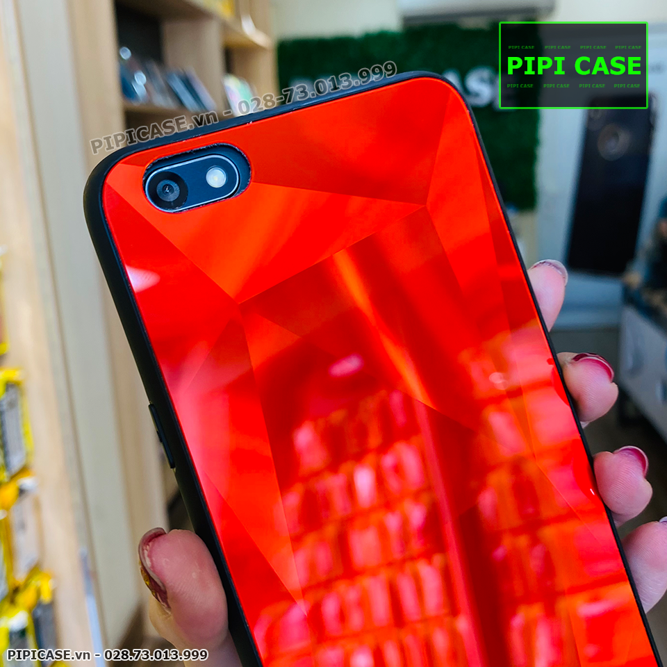Ốp Lưng Oppo F3 - Kim Cương 6D - Đỏ_thumbnail_3