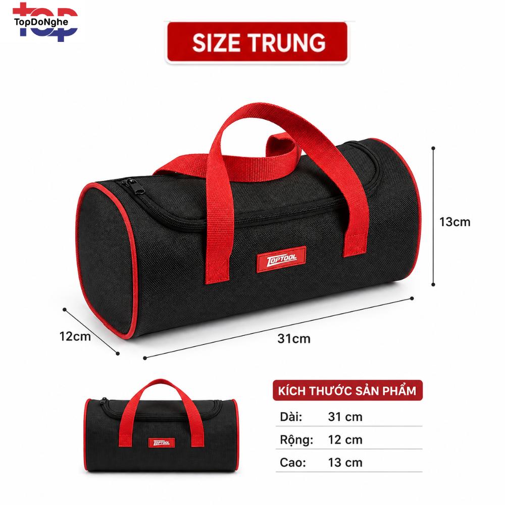 Túi Đựng Đồ Nghề Top Đồ Nghề TDN-23 Top Tool  Mini 3 Kích Thước, Túi Đựng Dụng Cụ Nhỏ Thợ Điện Vải Dày Quai Xách_thumbnail_2