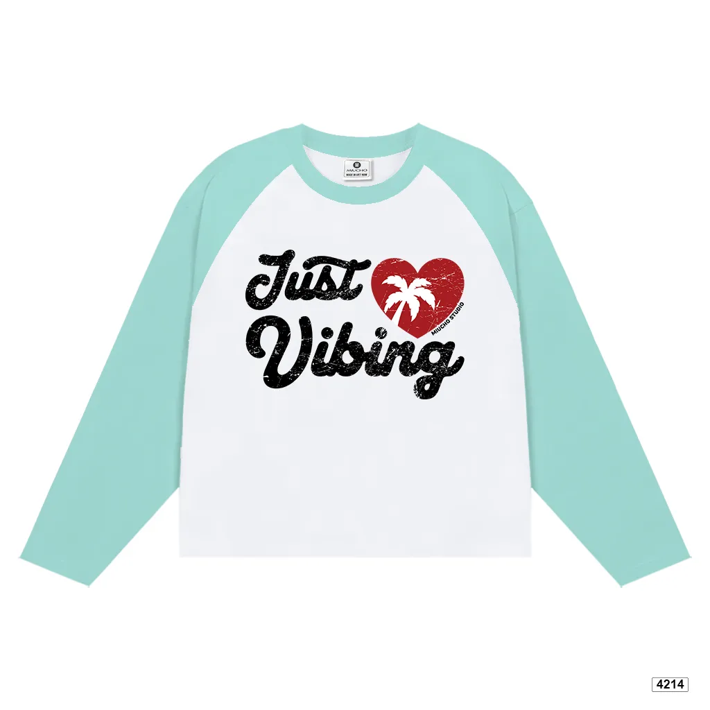 Áo thun tay dài raglan form boxy Just Vibing Miucho 4214_thumbnail_9