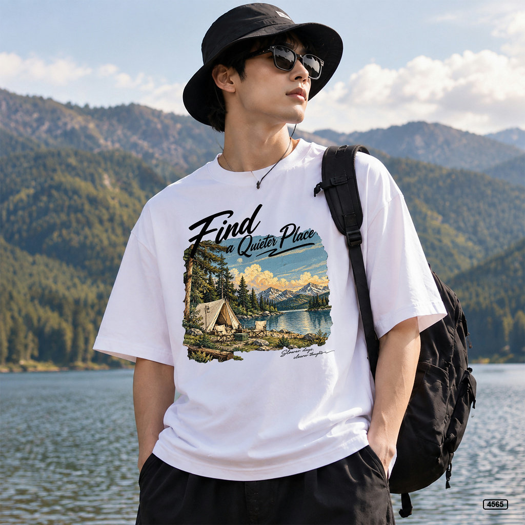 Áo thun nam form rộng cắm trại TeePrint 4565_thumbnail_6
