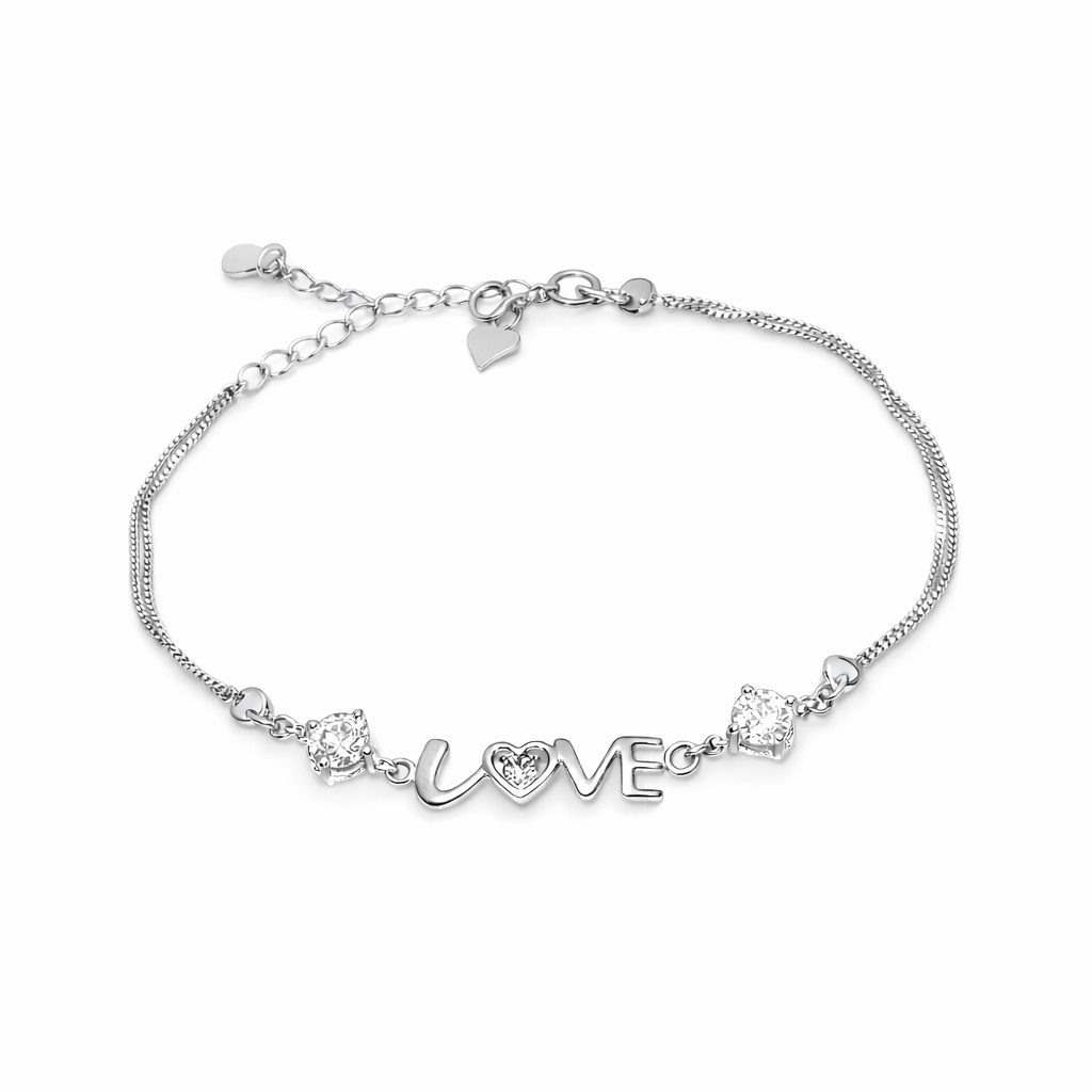 Vòng Tay Bạc Nữ Đính Đá Mẫu Chữ Love Cá Tính S925 VDS026 Tím_thumbnail_2