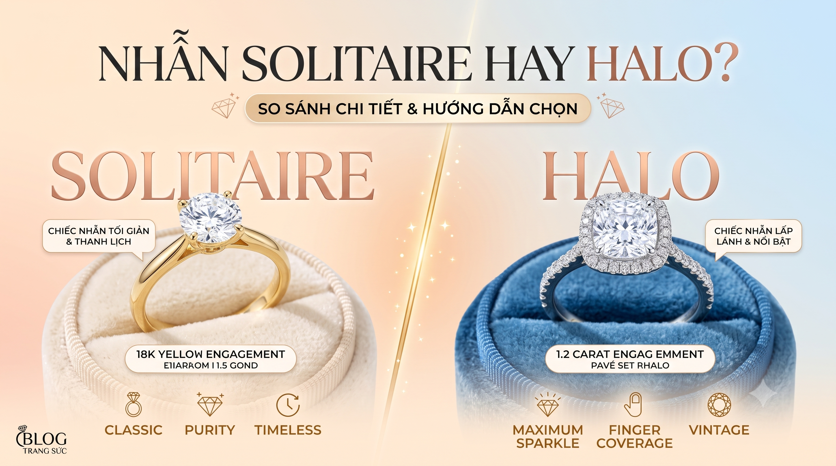 Nhẫn Solitaire Hay Halo — Chọn Kiểu Nào Cho Chiếc Nhẫn Cầu Hôn?