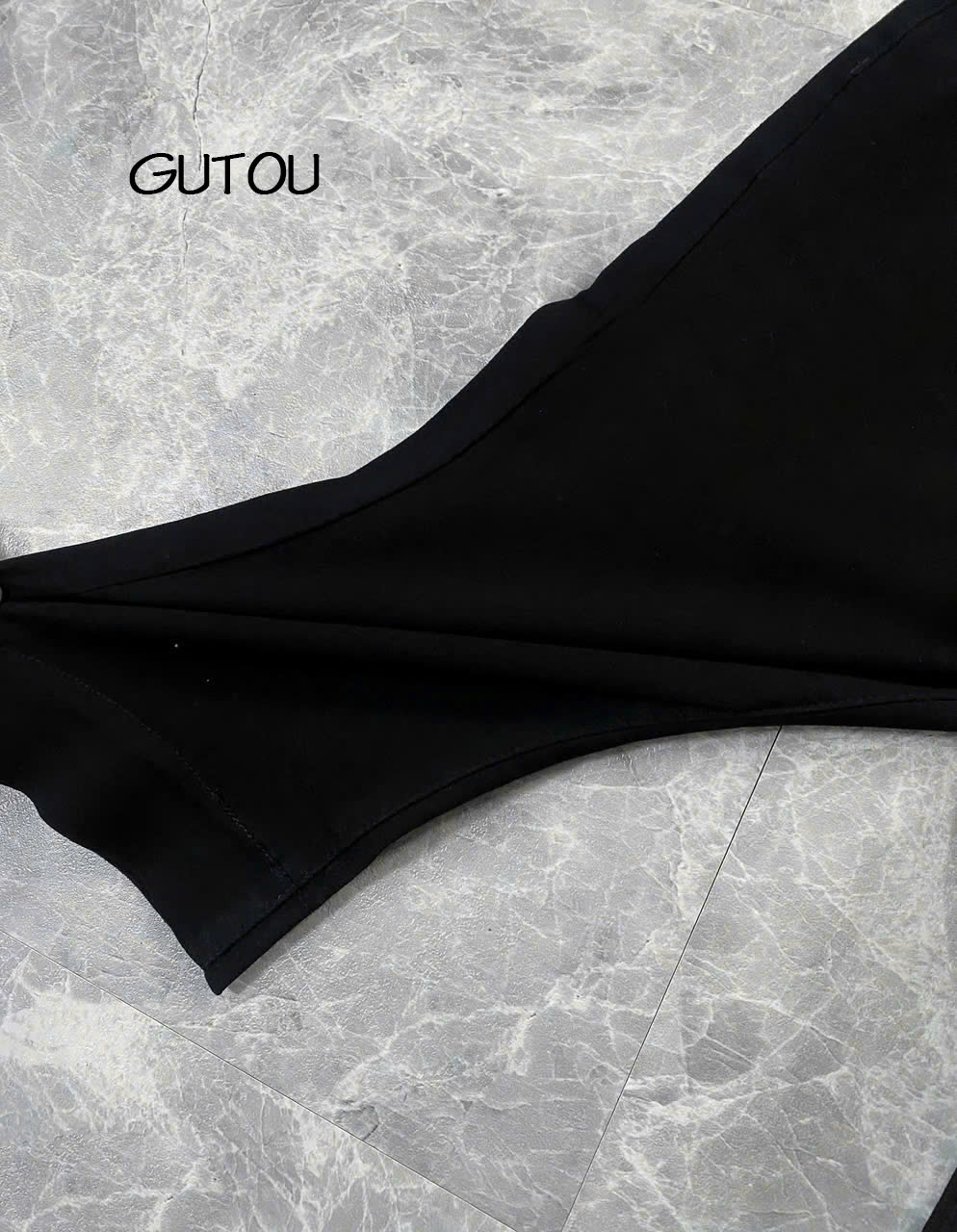 [ GUTOU ] Quần Jean Ngố Trơn Lai Xẻ Hem Denim_thumbnail_7